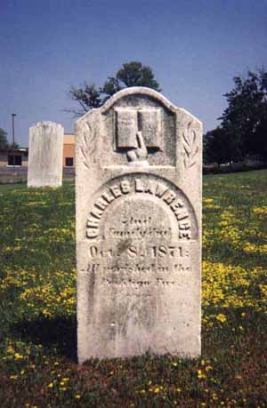 The grave of a Peshtigo Fire victim